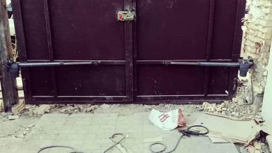 جک درب پارکینگ بازویی با بدنه هماهنگ با ورودی ساختمان