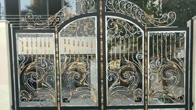 درب لاکچری حیاط نمای لوکس