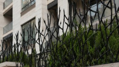 نرده دیوار حیاط سفارشی فلزی